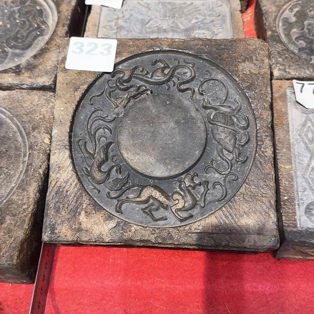 老砖茶台，砚台，画像砖