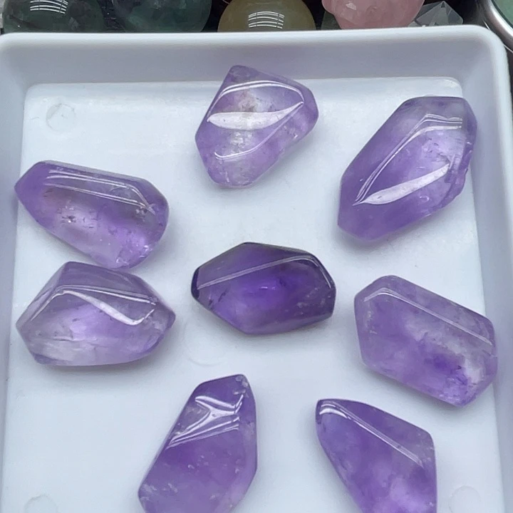 水晶未镶嵌珠宝半成品76紫水晶随行