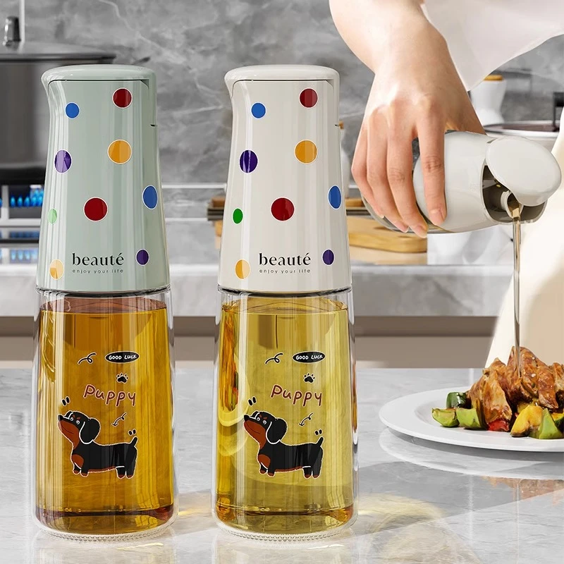 玻璃油壶家用厨房料酒香油酱油醋专用调料瓶不挂油装油容器油罐