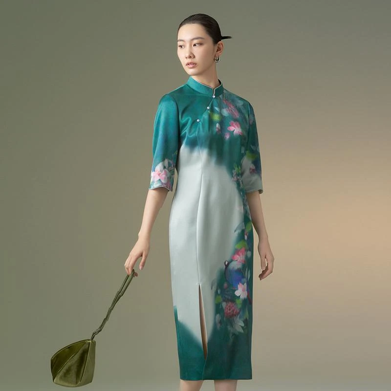 Distin Kidny/迪凯【星线好物】旗袍长款改良国风气质优雅礼服
