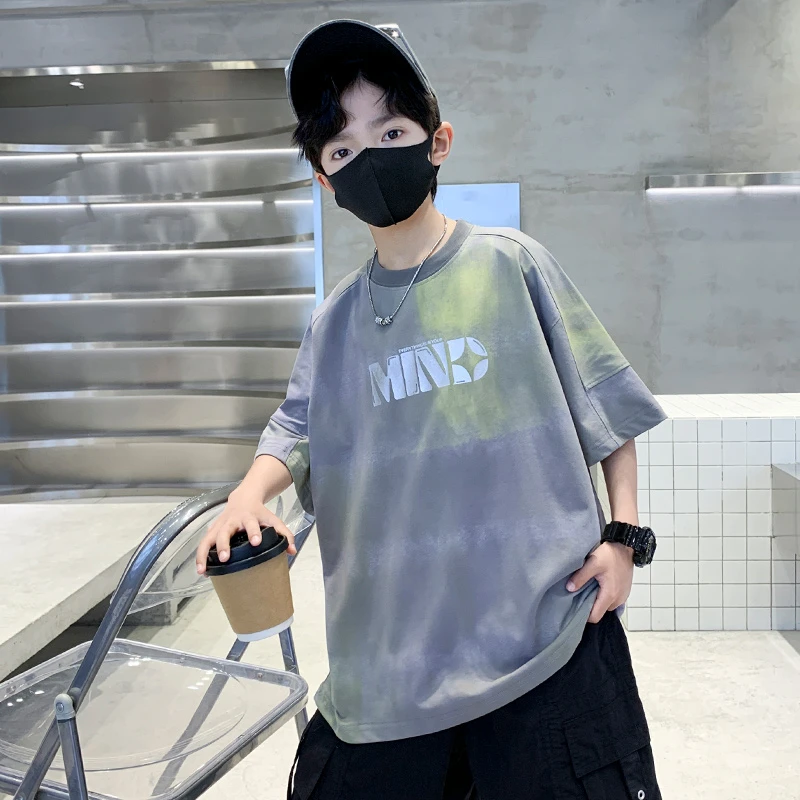 男童夏装短袖T恤纯棉2025新款儿童休闲半袖夏季中大童薄款男孩潮t