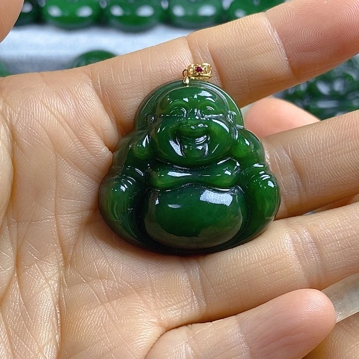 和田玉（碧玉）未镶嵌吊坠(不含链)33