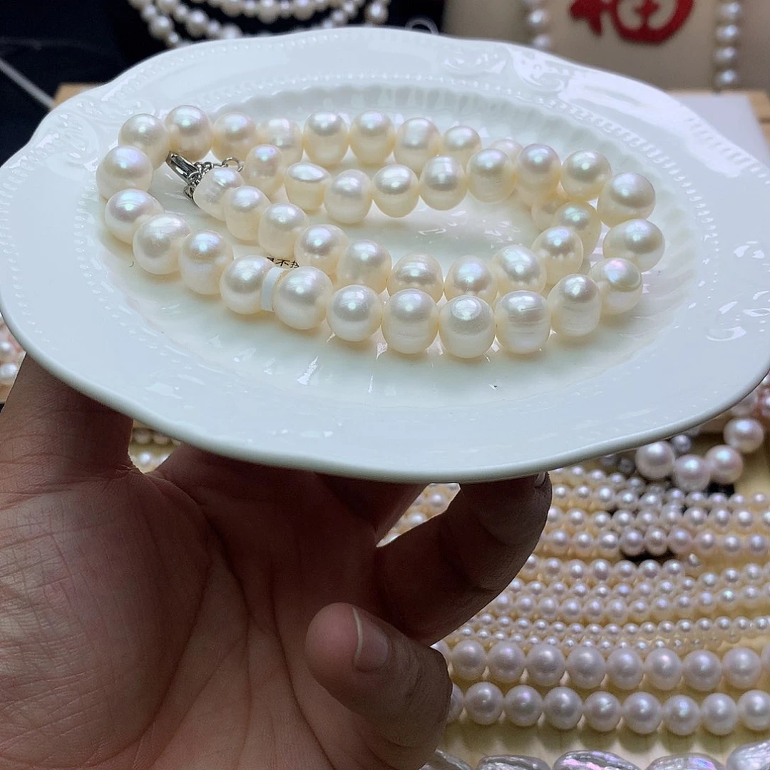 未镶嵌淡水珍珠10-11d61项链