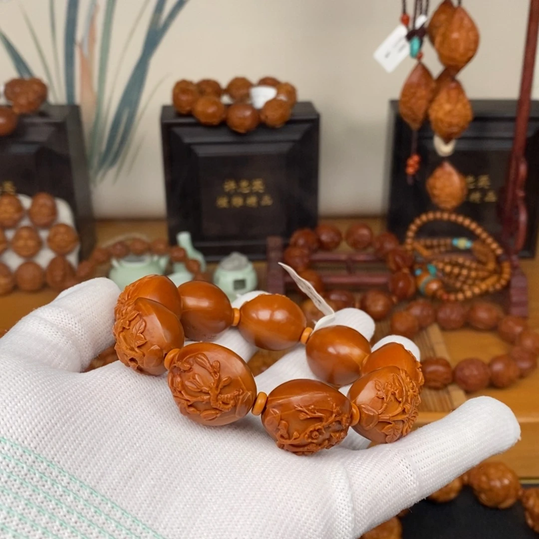 手串橄榄核许忠英老师鸟语花香