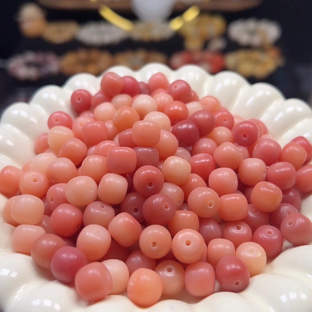 菩提根/象牙果手串卡10玫瑰粉桶500颗