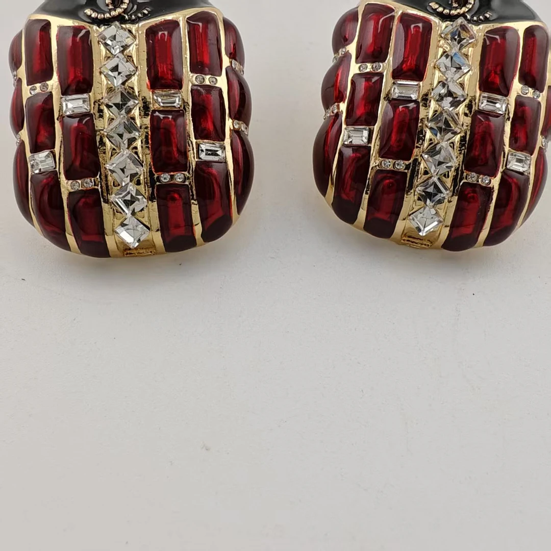 铜合金耳饰 VTGViVi饰品/中古饰品/时尚复古百搭款/E384/新款耳钉