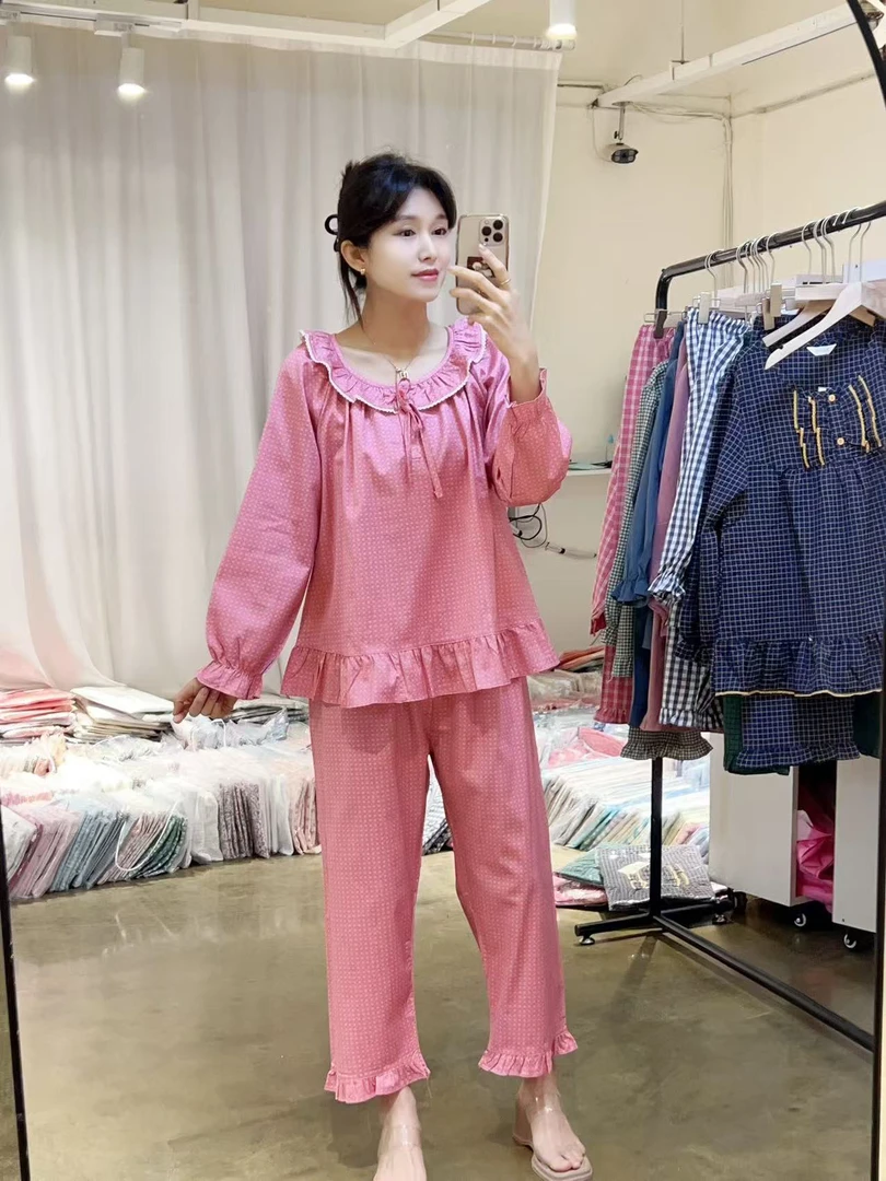 延吉优佰家/韩国SO家新款上下分体长袖睡衣so789