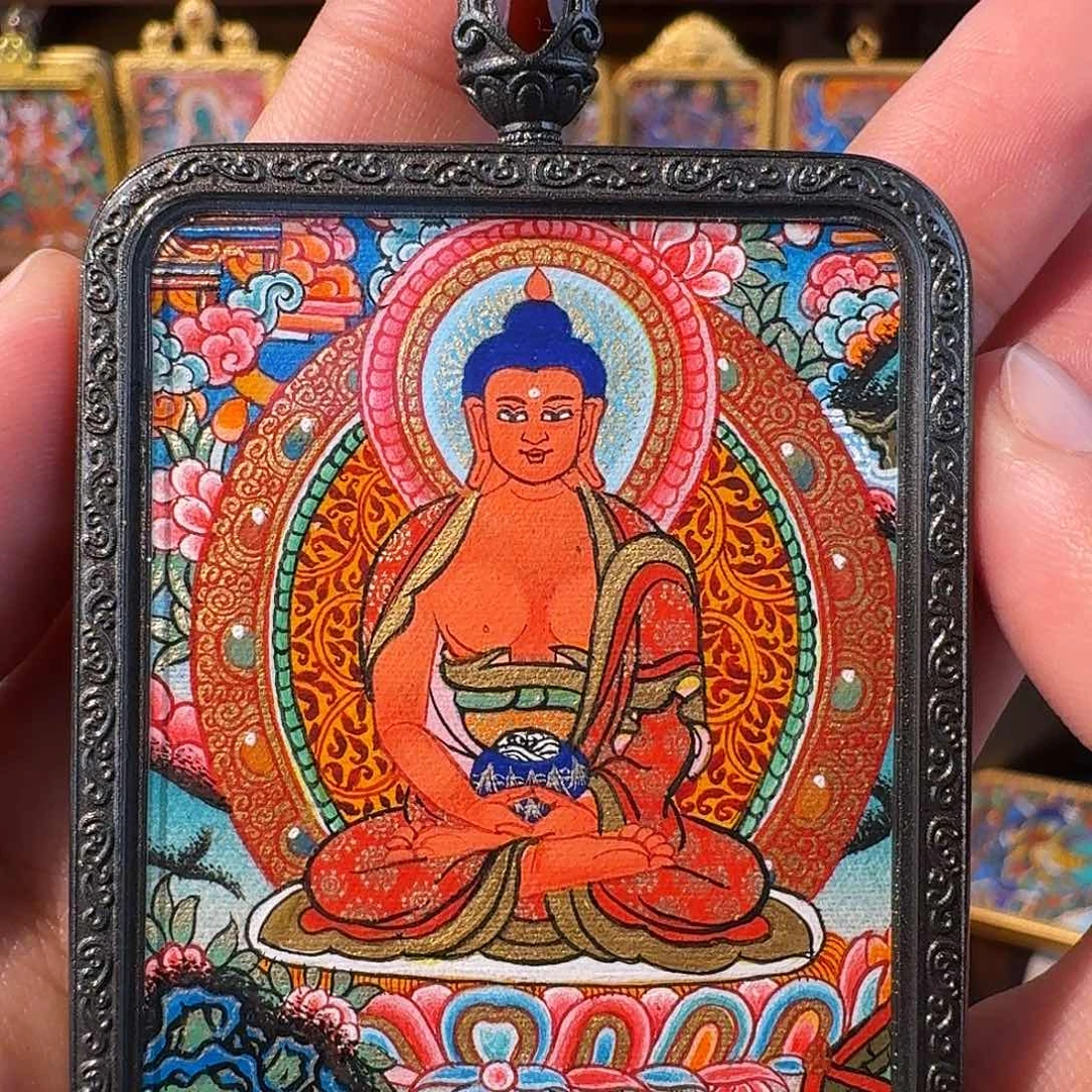 吊坠王****活阿弥陀佛纯手绘热卡