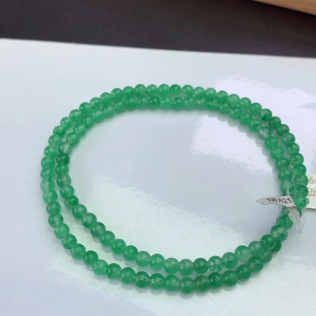 项链未镶嵌石英质玉珠子直径5mm