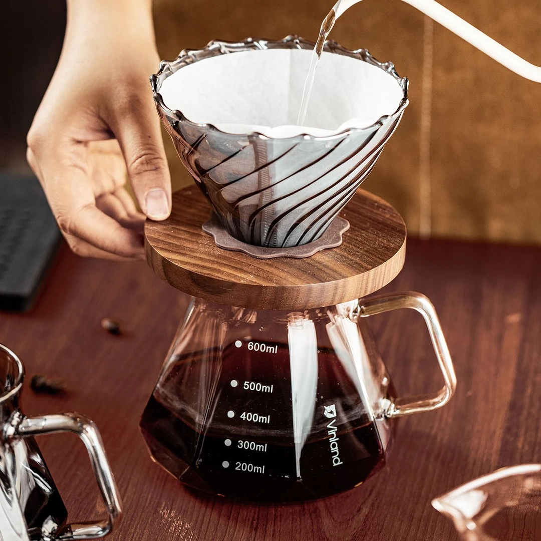 日本手冲壶咖啡器具套装玻璃杯咖啡分享壶过滤器家用漏斗滤杯全套