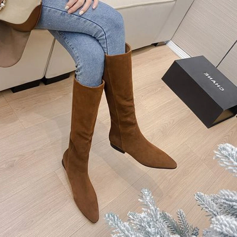 小众轻奢2025秋冬手工跨境外贸复古女鞋女靴软皮