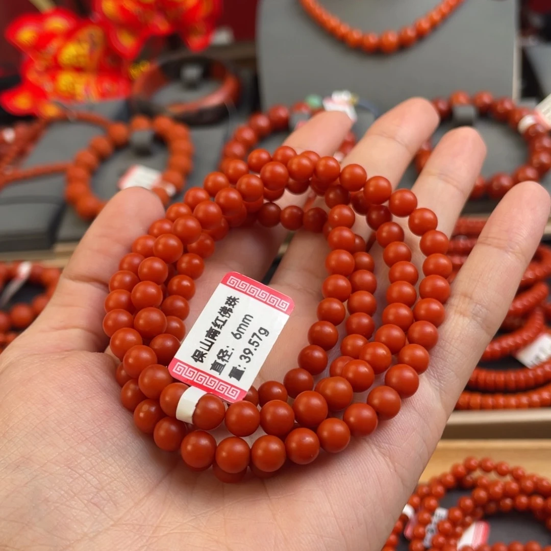 南红玛瑙6+mm 多圈未镶嵌薄*叶