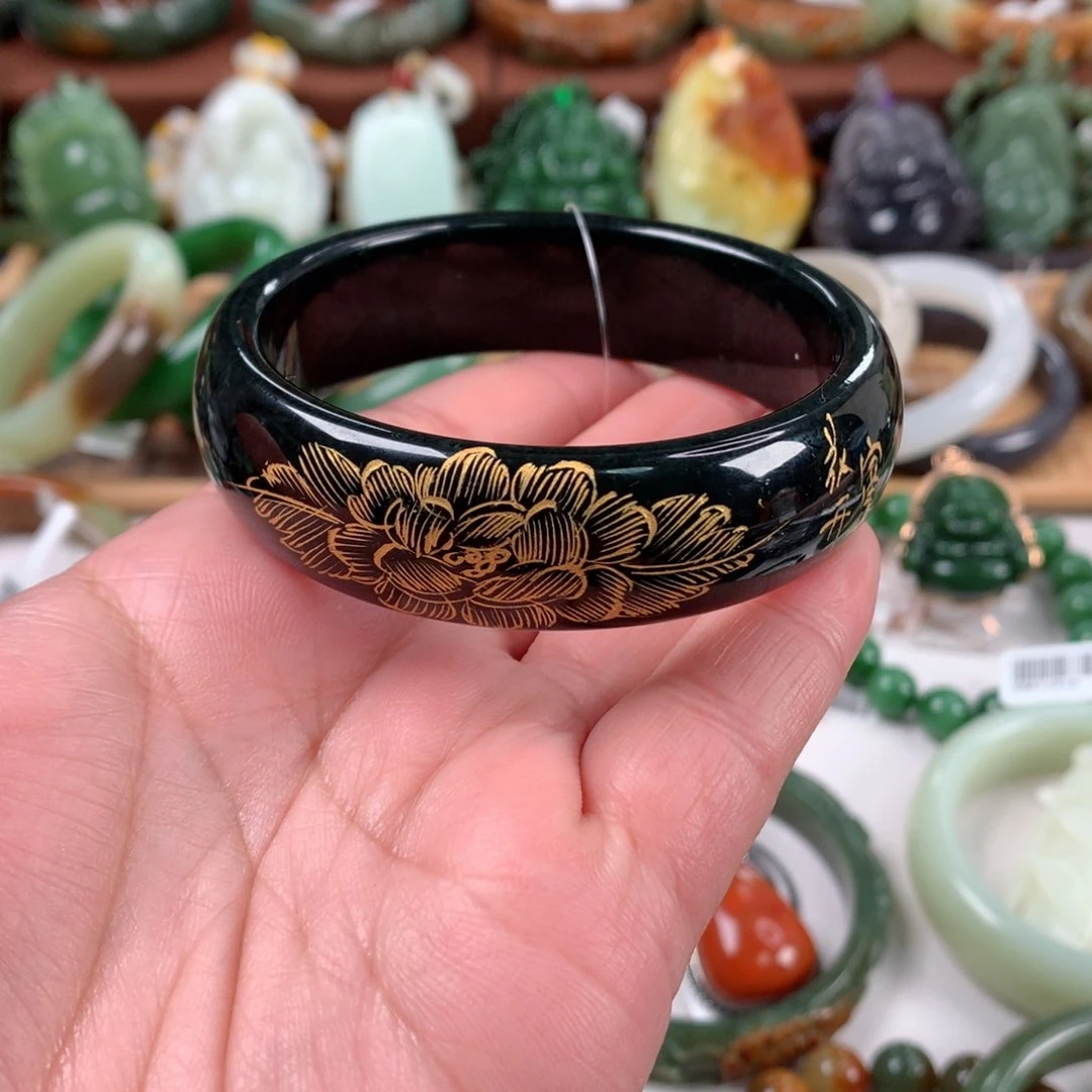 和田玉手镯未镶嵌60口径