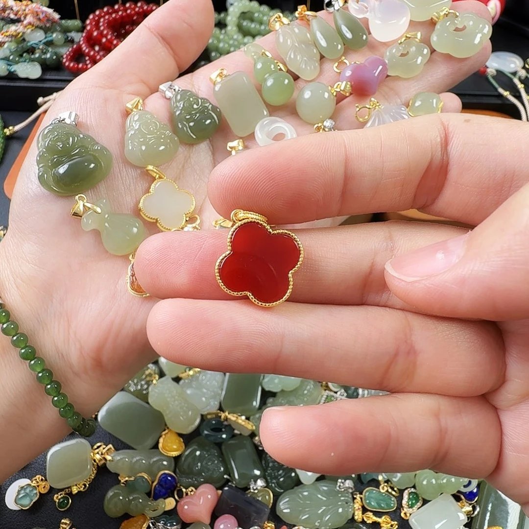 玛瑙/玉髓银S925镶嵌颈饰