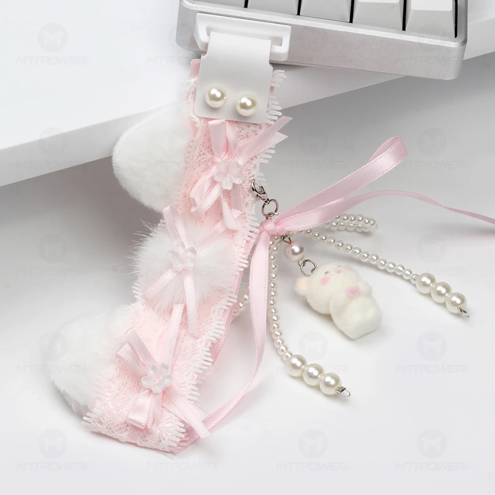 蕾丝键盘飘带客制化磁轴DIY改装wooting美加狮迈从通用型送粘贴扣