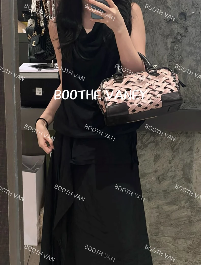 新款高定编织缎面保龄球包