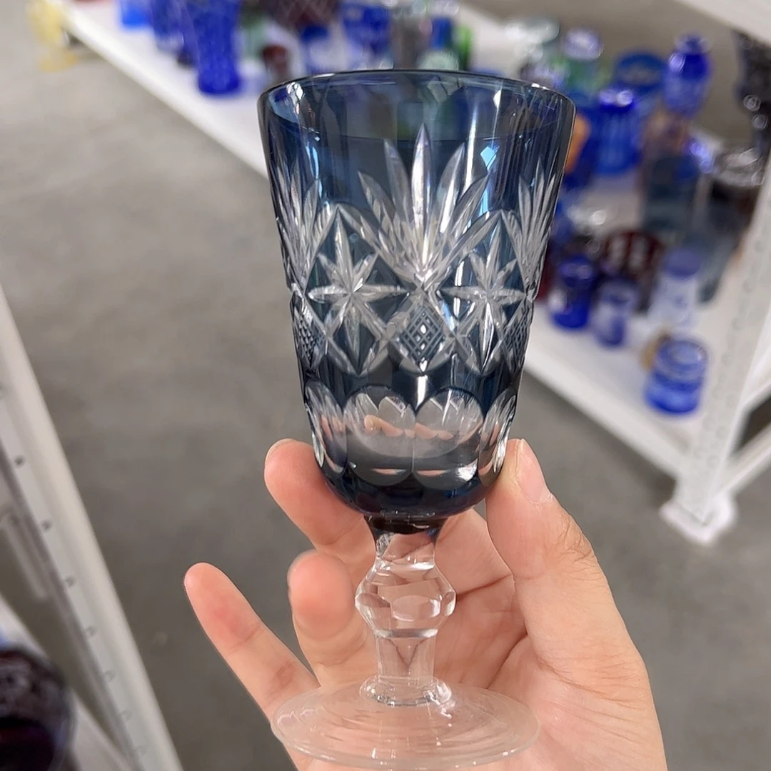 水晶玻璃高脚款微瑕一个