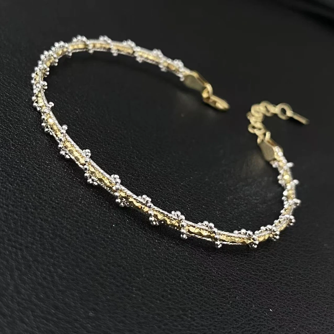 18k金双色满天星仙女手镯