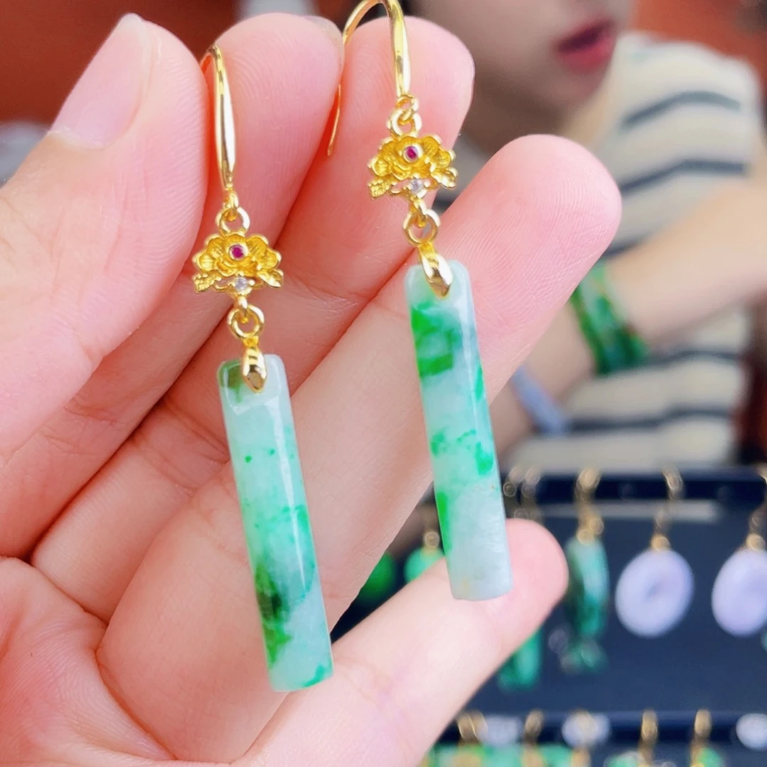 翡翠未镶嵌耳饰饰品