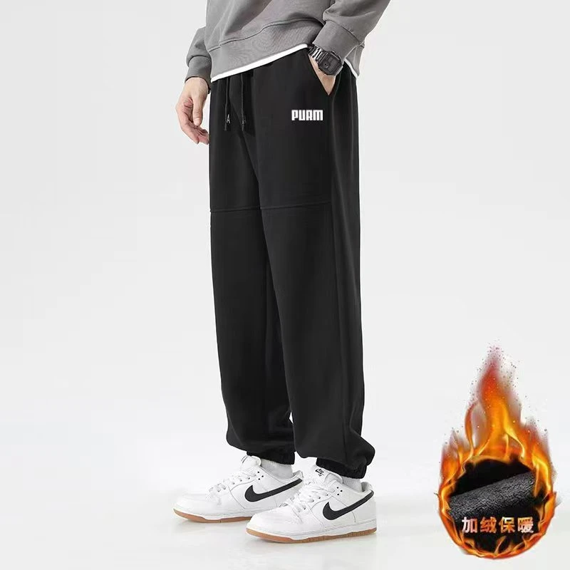 (专柜正品)2025新款棉卫裤加绒加厚宽松束脚弹力运动休闲裤男女款