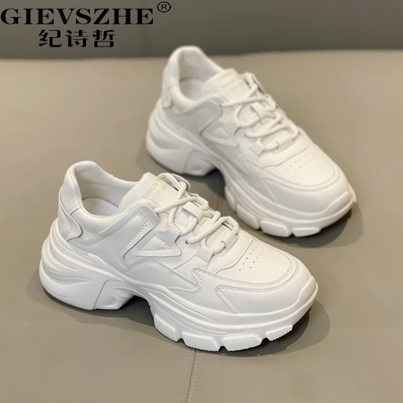 纪诗哲厚底老爹鞋女2025秋季新款百搭休闲运动鞋韩版阿甘小白鞋