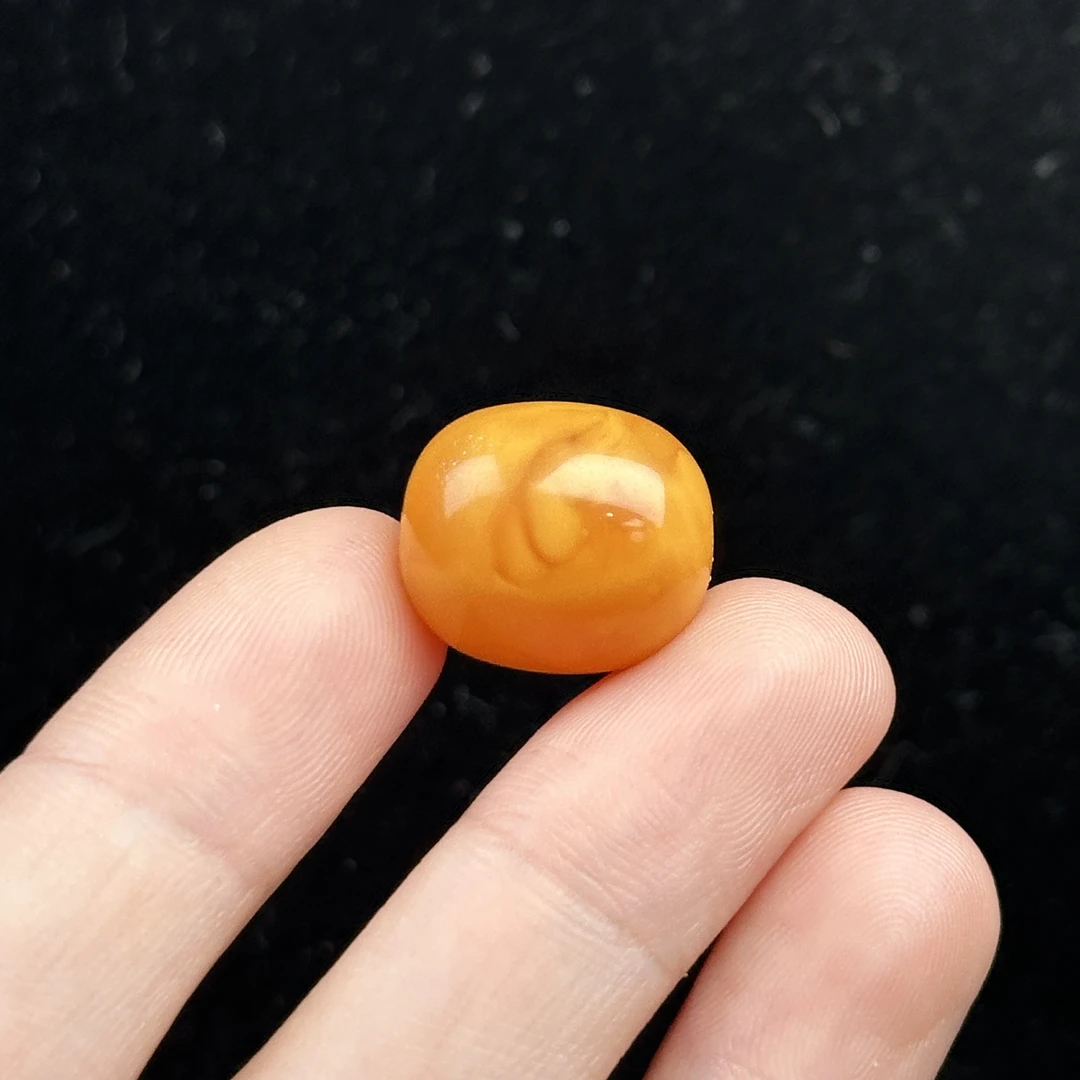 K7865天然原矿蜜蜡 鸡油红桶珠13.9*15.9mm支持复检假一罚十