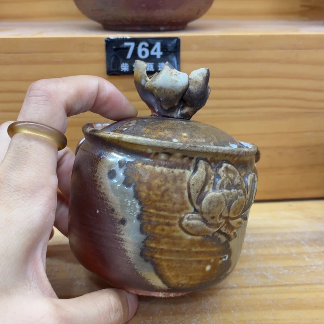 陶园柴烧精品高货755。泥纹