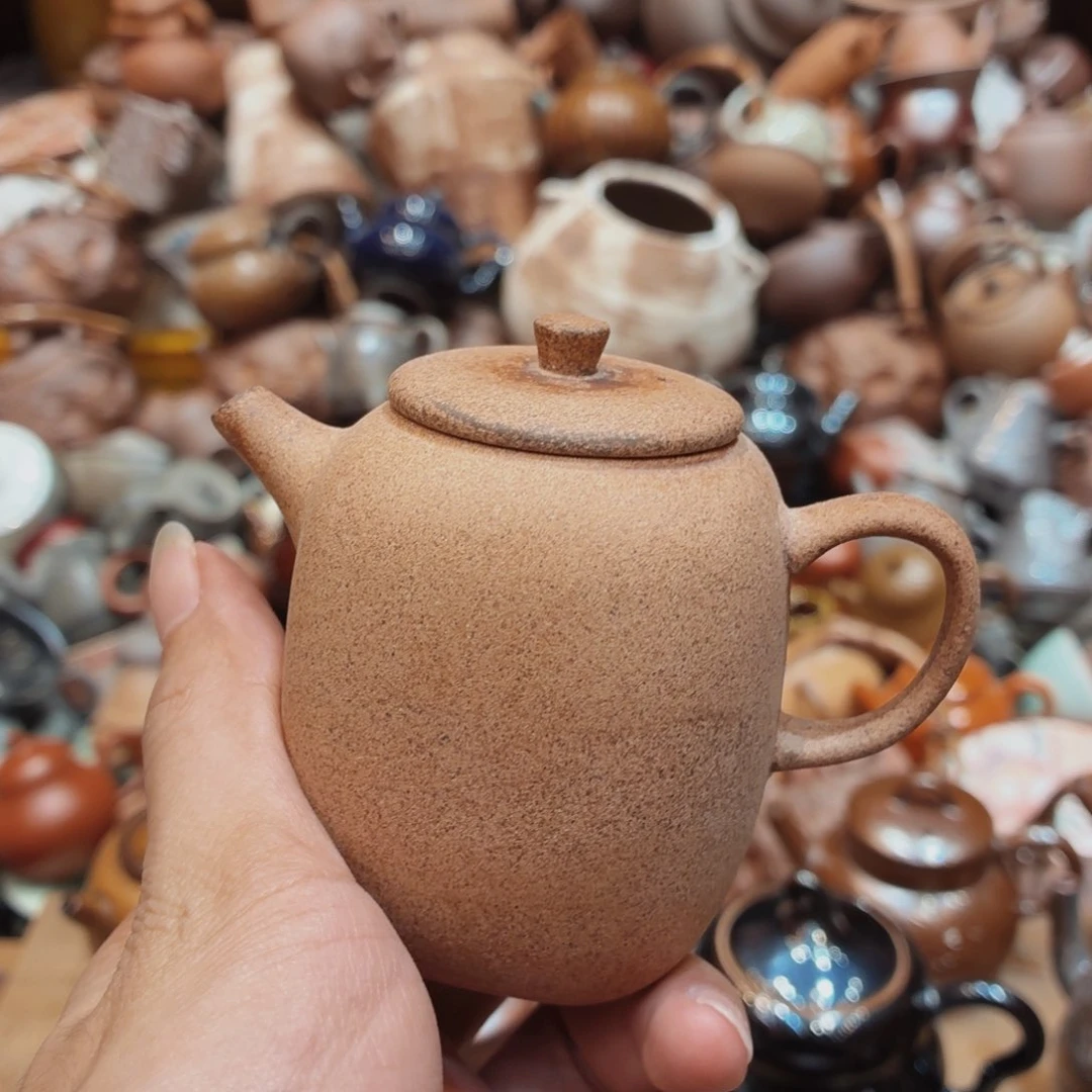 柴烧老岩泥手工茶壶器皿