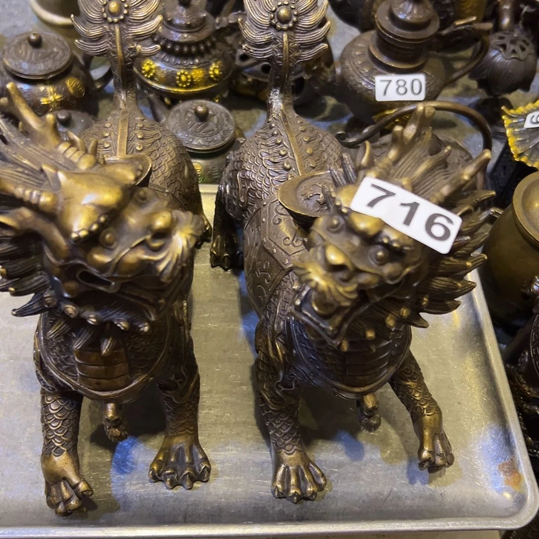 黄铜摆件，文房摆件