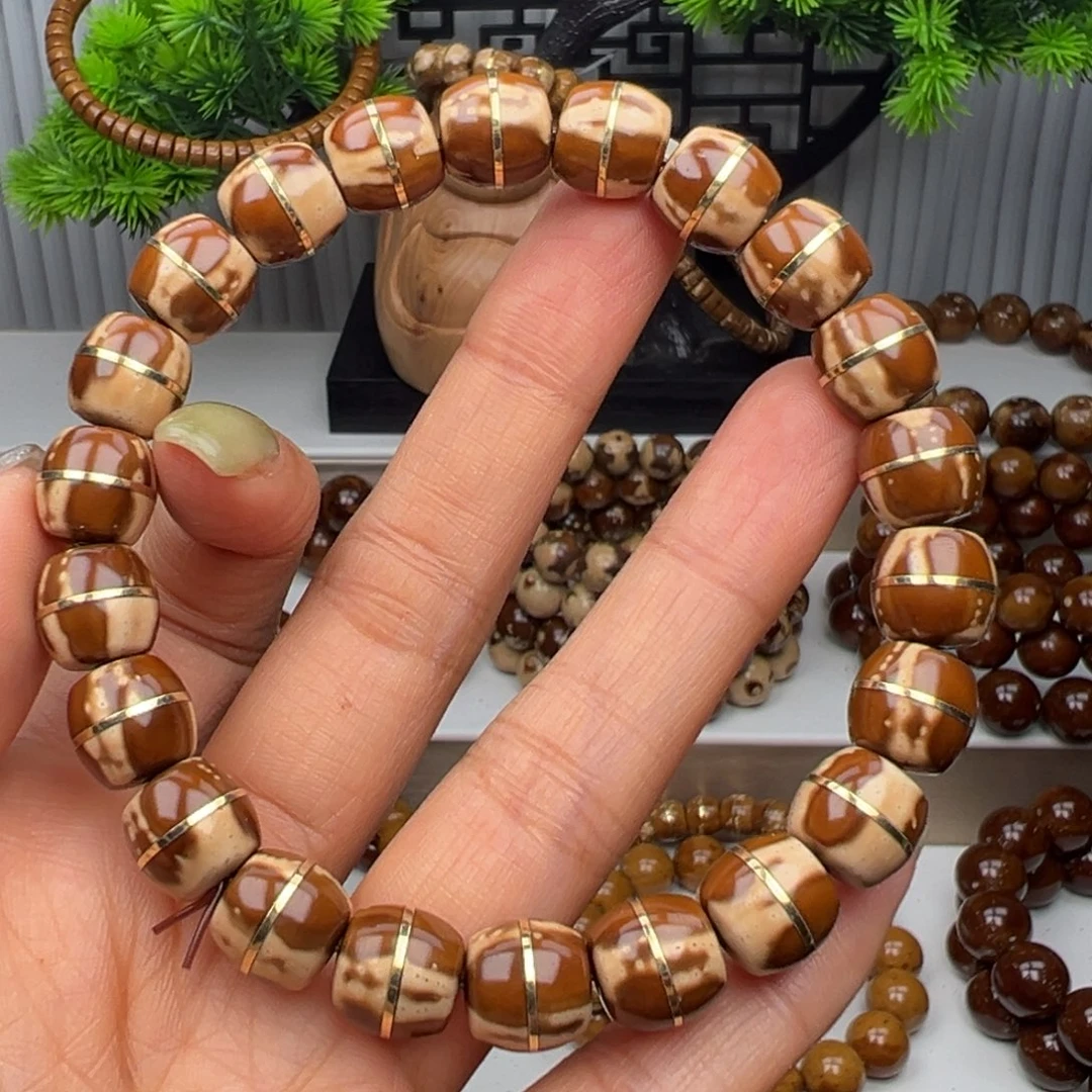 紫金鼠手串向*葵卡10.3花皮一线天