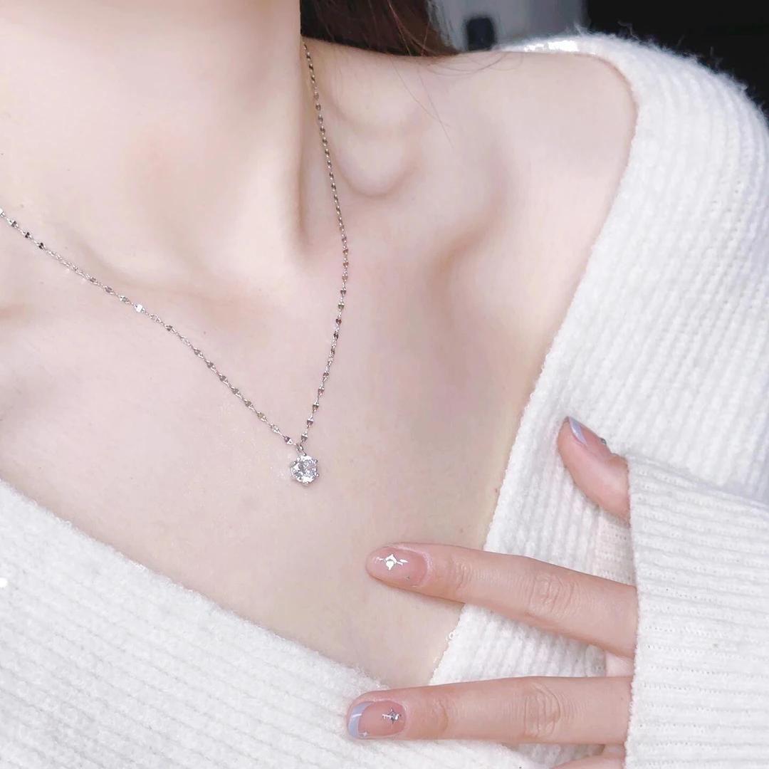 LOCI/楼池 坠链均925银 莫桑钻项链2025新款轻奢小众锁骨链送女友
