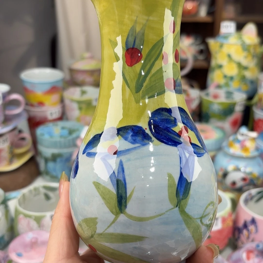 瓷片景德镇手绘高温釉下彩陶瓷茶具