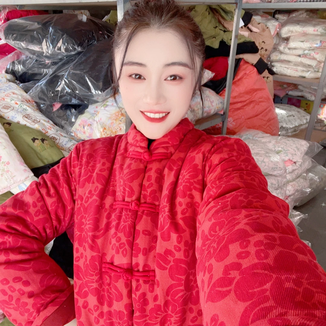 【拜年服】2025新疆长绒棉花棉袄 双层斜纹新中式立领盘扣袄厚 冬季