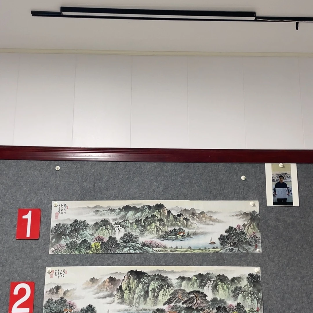 天***雪国画两张四尺对开画芯