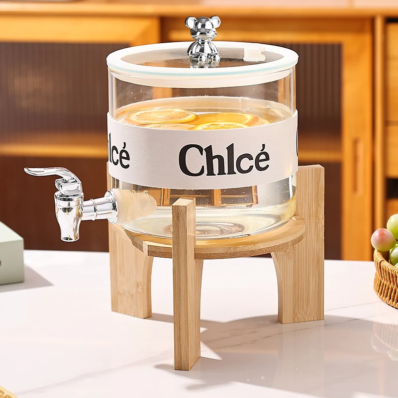 【斯威迩出品】玻璃高颜值轻奢2.6L透明啤酒桶饮料桶果茶桶网红家用