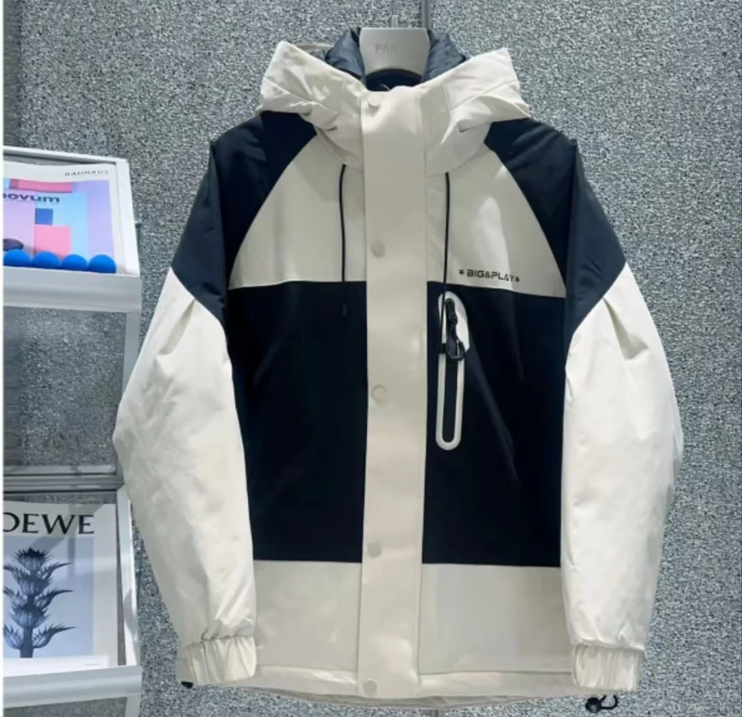 YF1828米 灰--【冬至蔷薇之光】情侣加厚羽绒服外套