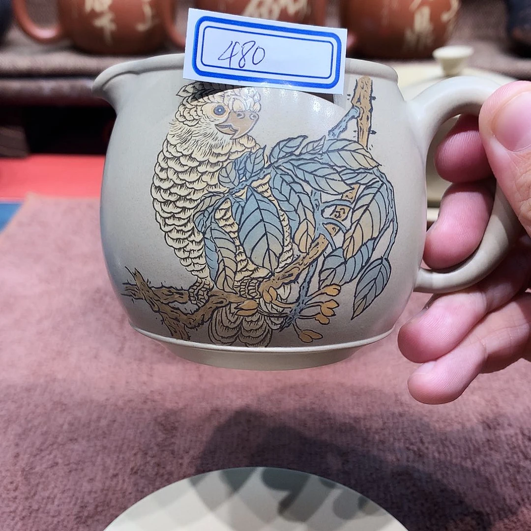 泥塑M**7放漏鹦鹉公道杯230毫升