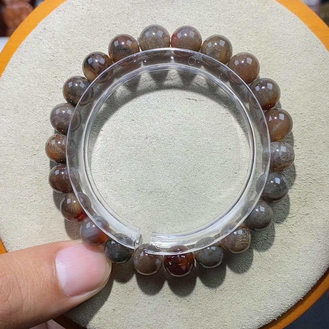 硅化珊瑚（珊瑚玉）手串未镶嵌黑冰38