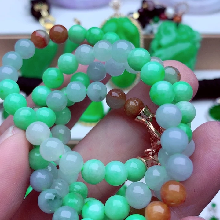 翡翠未镶嵌毛衣链