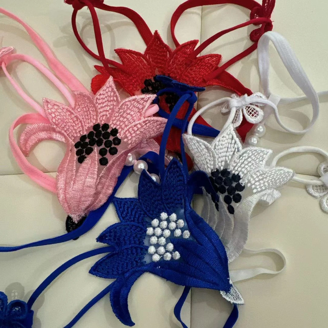 复古刺绣低腰女士透气新款内裤 3条装