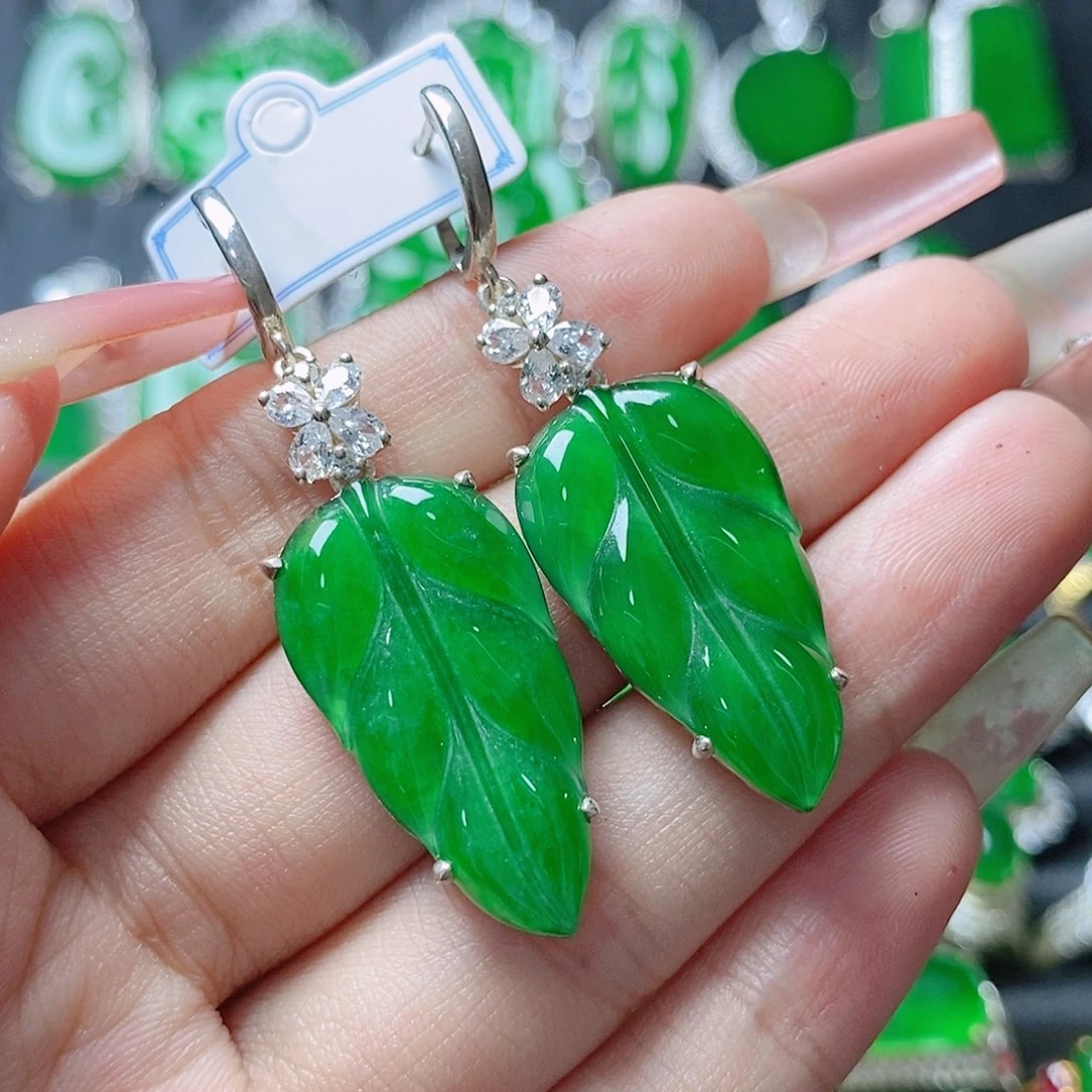 颈饰银S925镶嵌翡翠