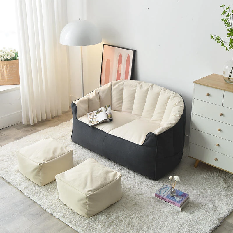 双人懒人沙发豆袋榻榻米可躺可睡小沙发小户型阳台躺卧卧室风豆袋