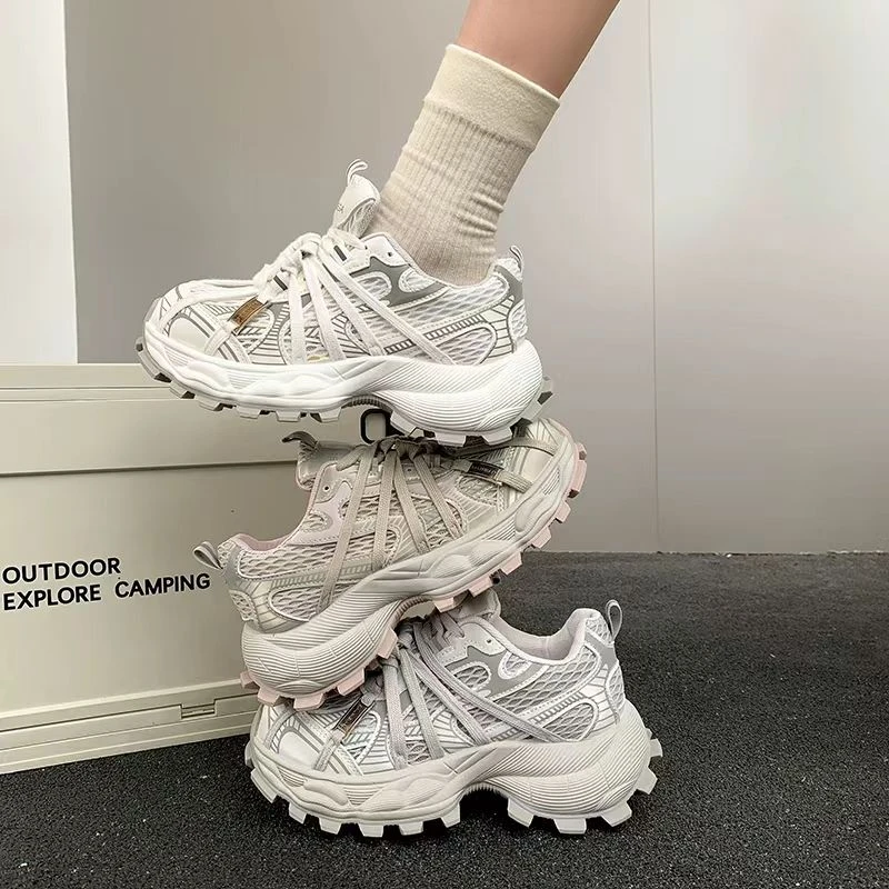 【6009】一脚蹬欧版绑带蜘蛛休闲老爹女鞋