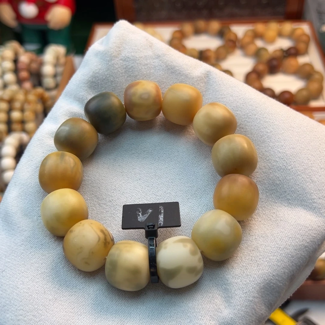 菩提根/象牙果手串卡20桶珠干磨微瑕福利价