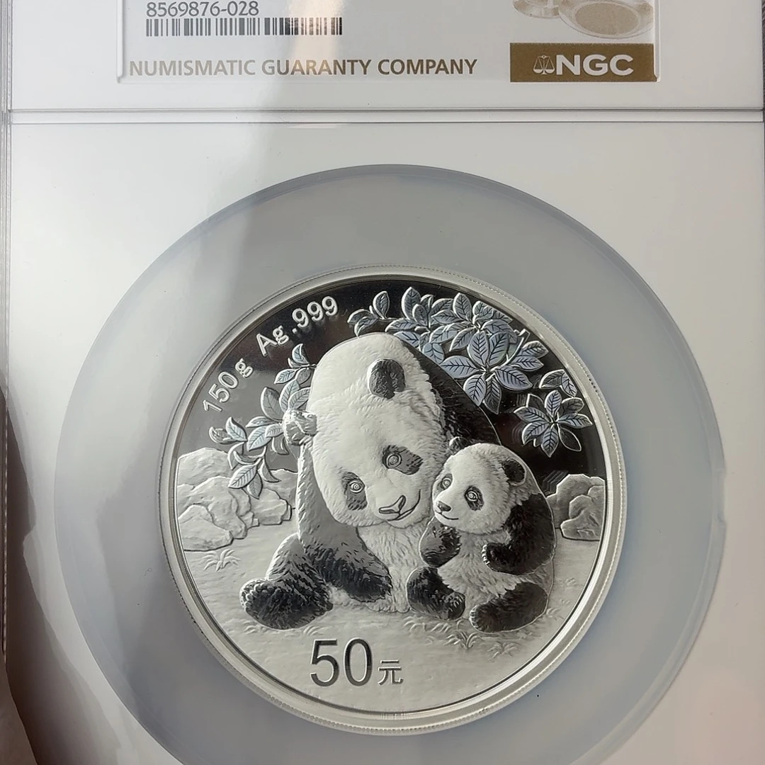 纯银2024年150克银猫70分