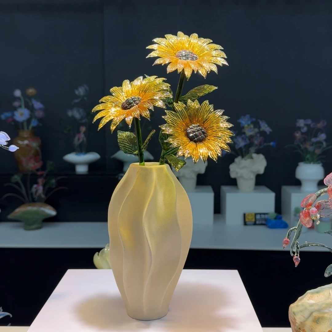 琉璃手工艺品向日葵03