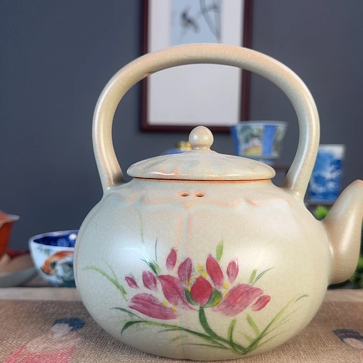 摆件景德柴烧茶杯多人