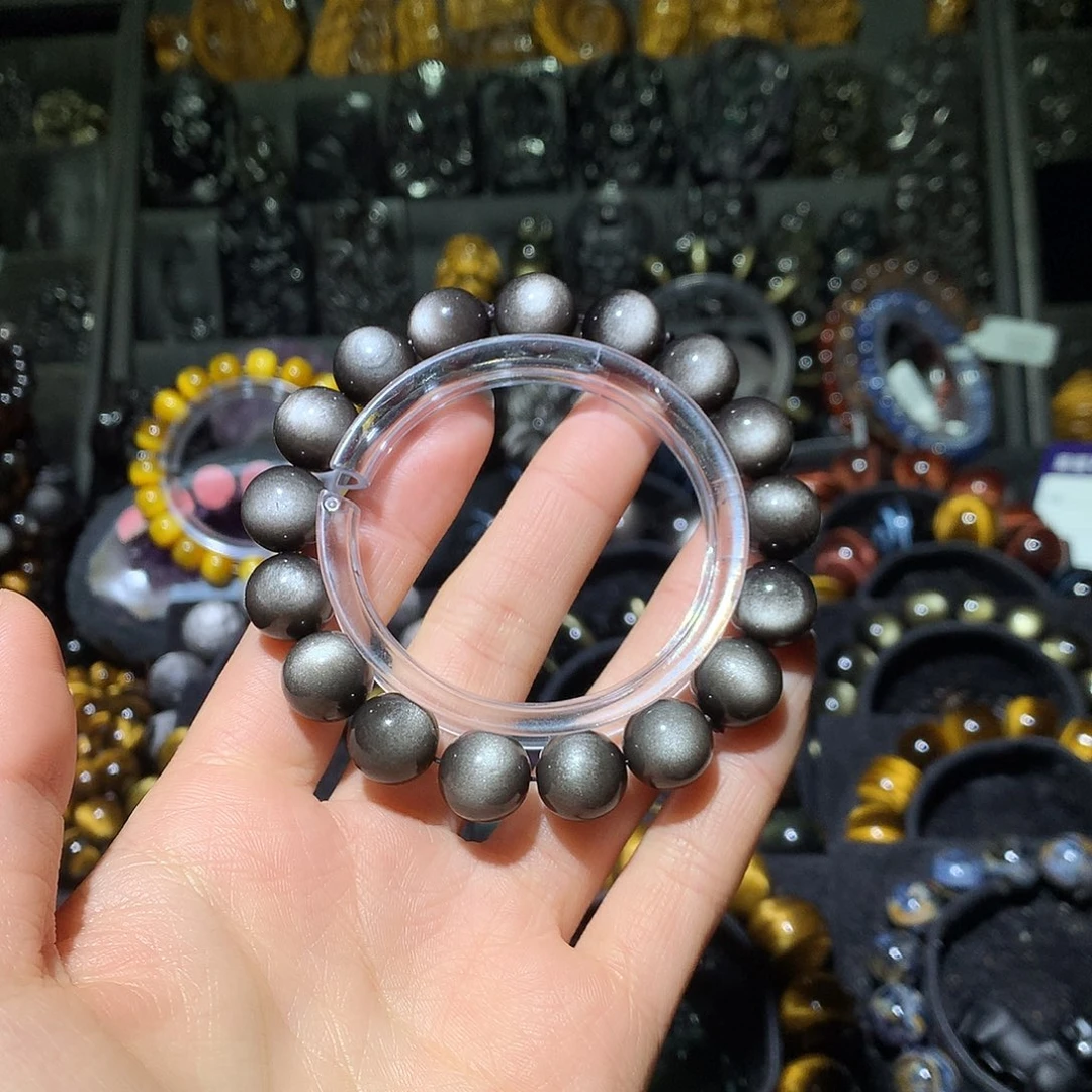 黑曜岩手链未镶嵌有***嘛