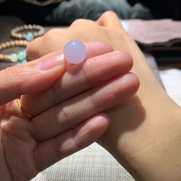 翡翠散珠优雅粉紫卡12