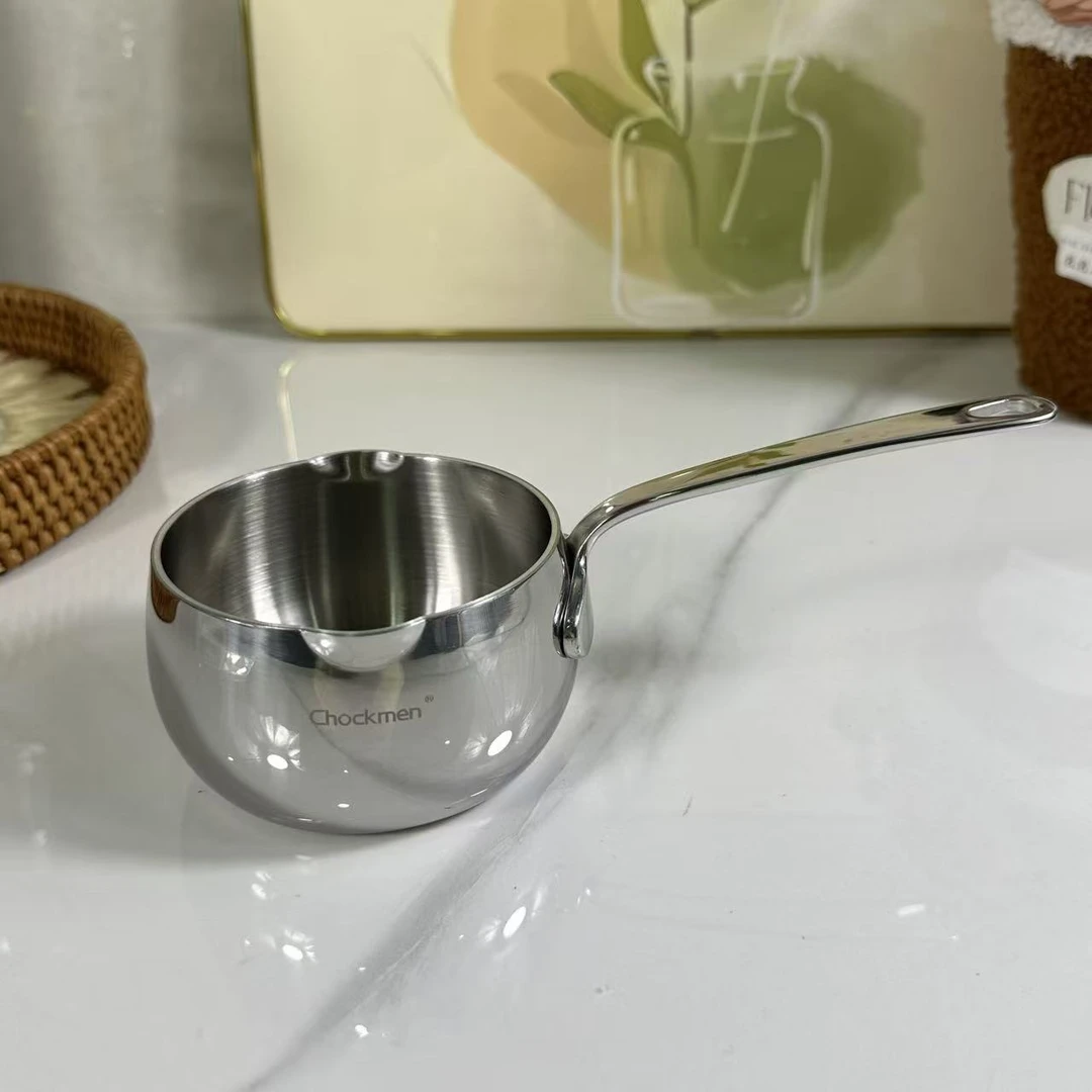 9-092   Chockmen不锈钢泼油锅  口径8.5CM  高约5.5CM  内哑面款